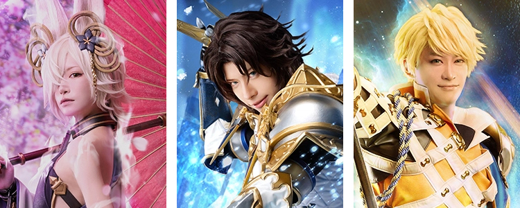 左からコウ（CAST：小鳥みやびさん）、ランスロット（CAST：御坂涼平さん）、ヴェイン（CAST：富士岡青さん）。