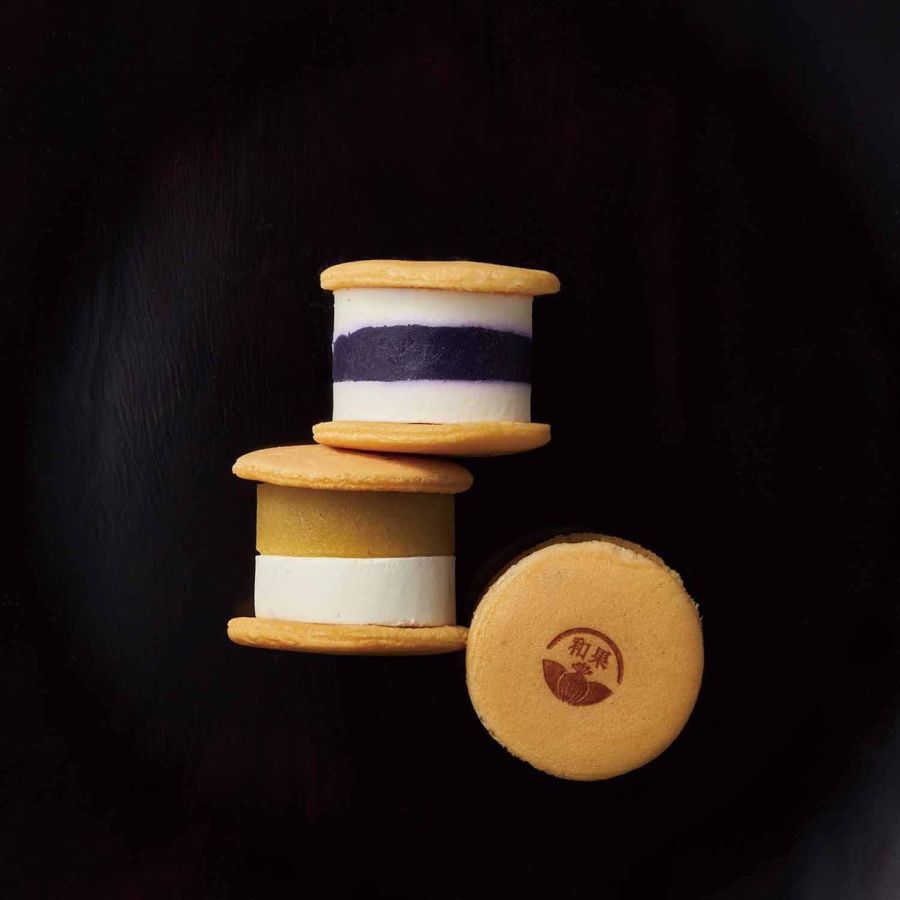 「お芋和かろん。」各601円(写真上「紫芋みるく」、下「安納芋チーズクリーム」)/浪漫焼き芋 芋の巣