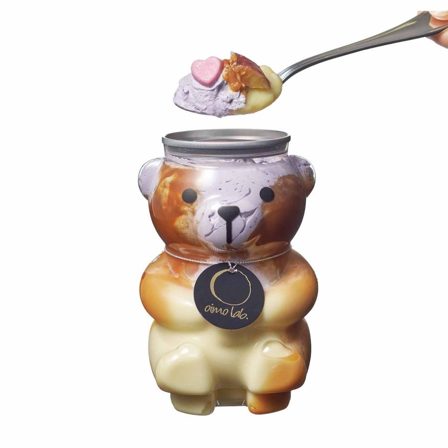 「くまボトル(紫芋ホイップ)」1080円(330ml)/oimo lab.