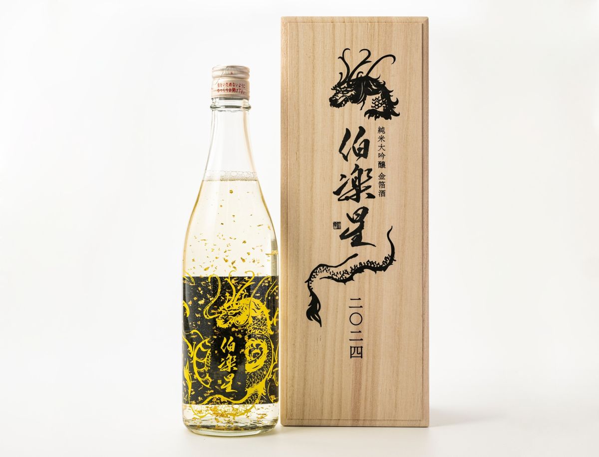 伯楽星 純米大吟醸 2024年干支ボトル 金箔酒  1本（720ml）　5500円
