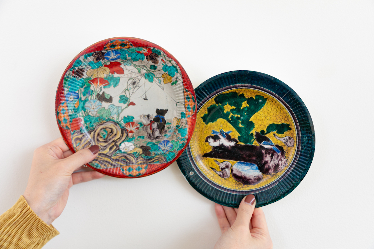 「九谷紙皿」6枚入660円