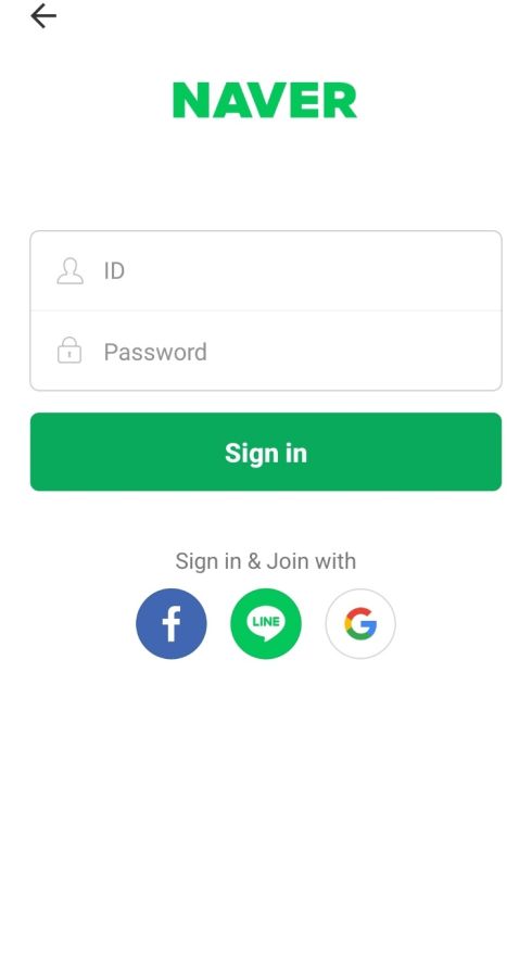 ログインをする画面がこちら。