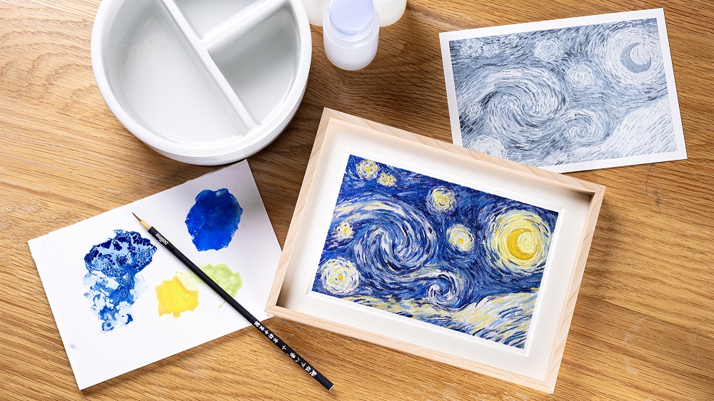 【受講料】10,500円（税込・材料費） ※ゴッホ・アライブ鑑賞チケット付き 