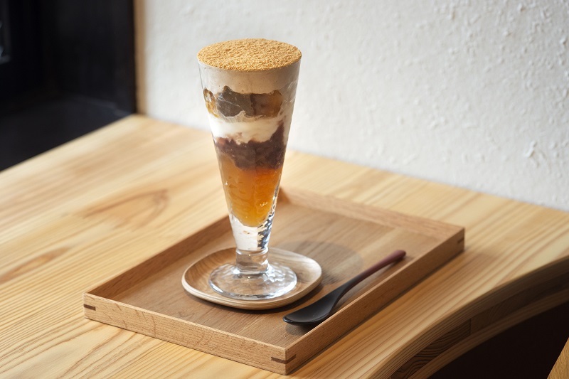 「加賀棒茶ときな粉のパフェ」1200円