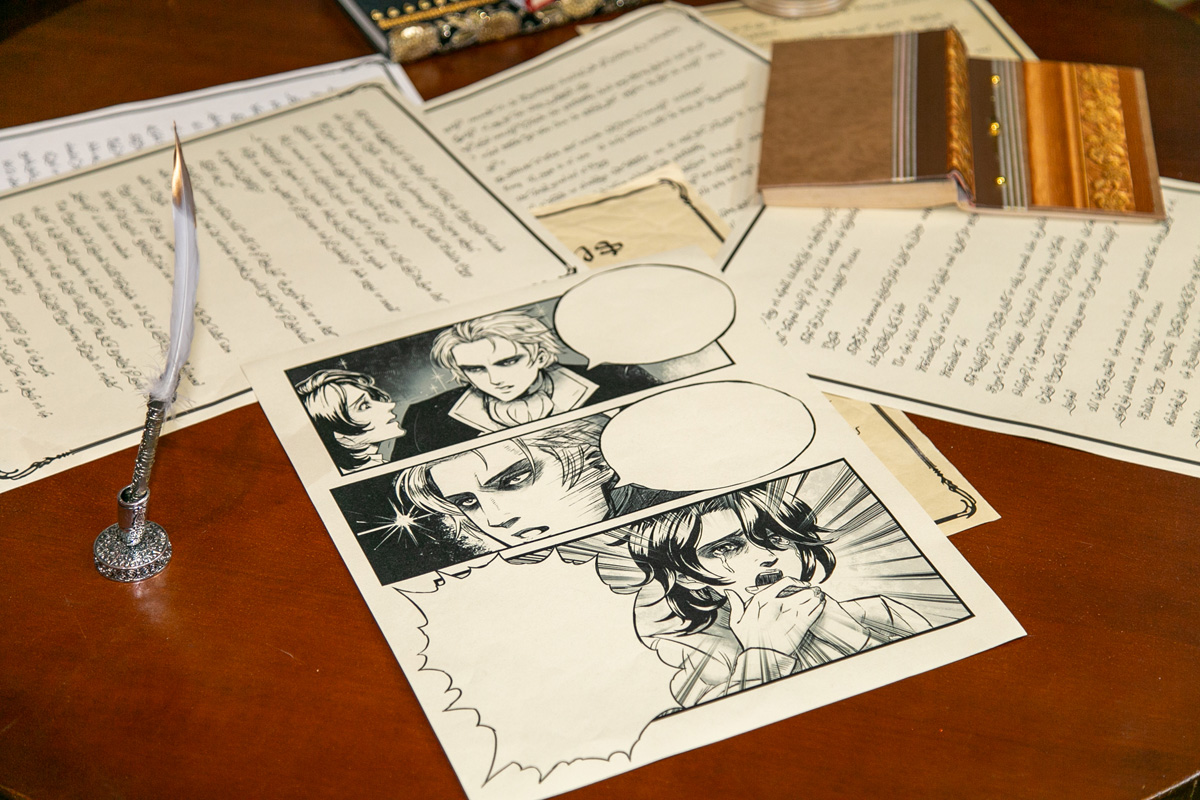 ルナールの鉄火場に置いてあった原稿。細かいところまですごい作り込まれていました！