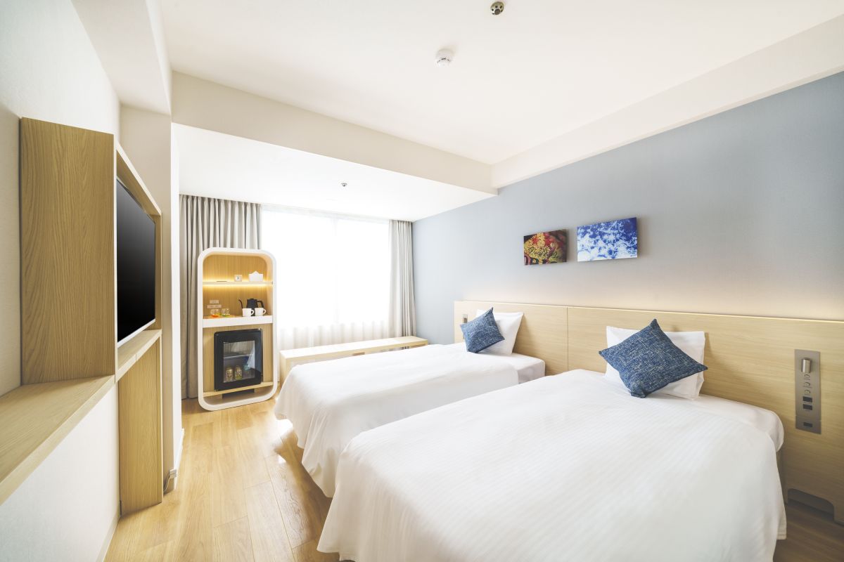 全205の客室は、オリオンモダンツイン中心にファミリー用も新設