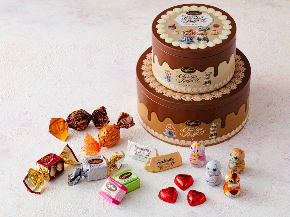 「カファレル チョコレートブッフェ2段ケーキ缶」(22粒)5832円/カファレル
