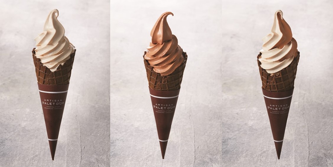 ショコラティエ　パレ ド オール  ＜1/31(水)～＞  「ソフト パレドオール＜(左)ブラン (中央)ノワール (右)ランデヴー＞」（1個） 各651円   【実演】