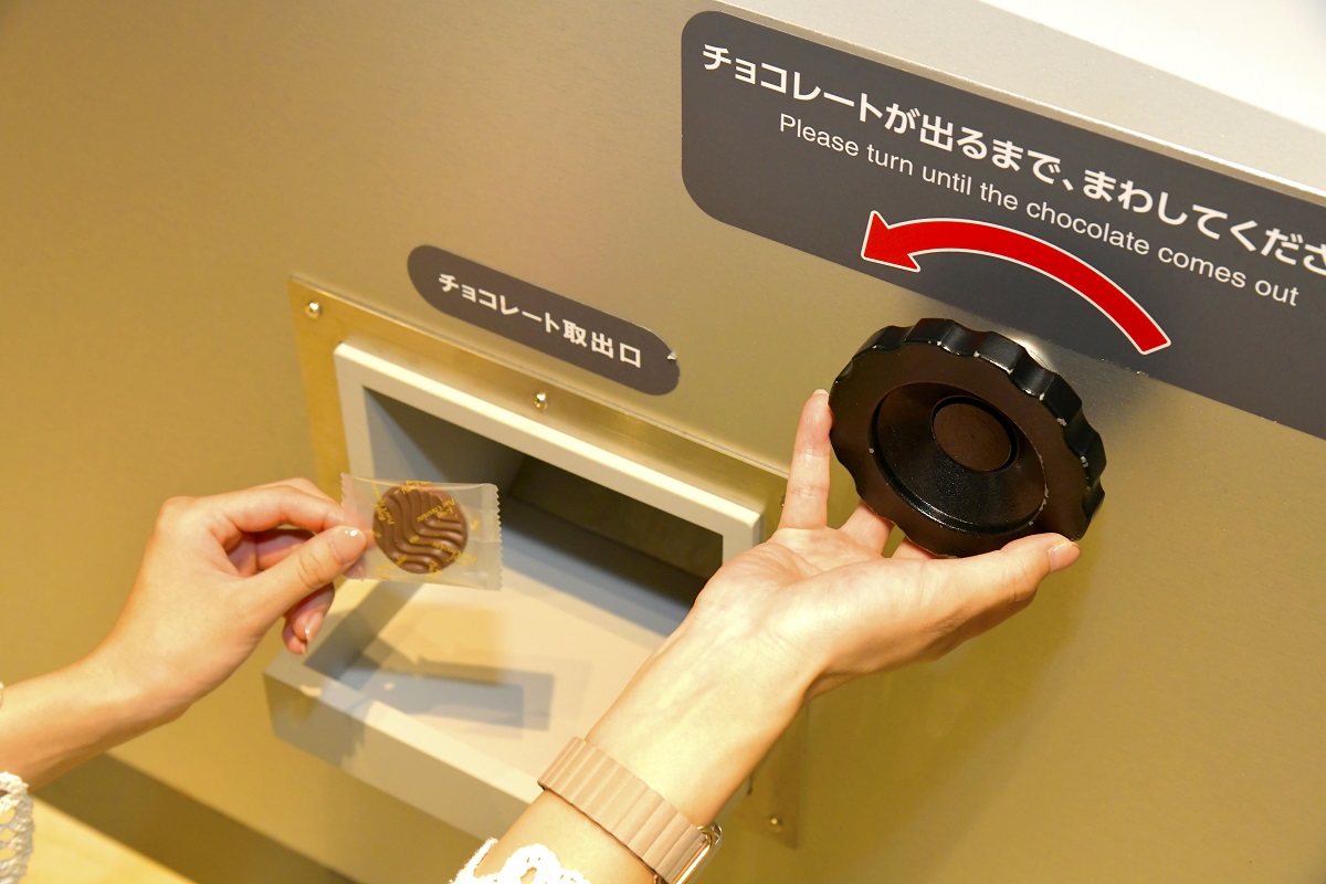ピュアチョコレートが出てくるハンドルも…!