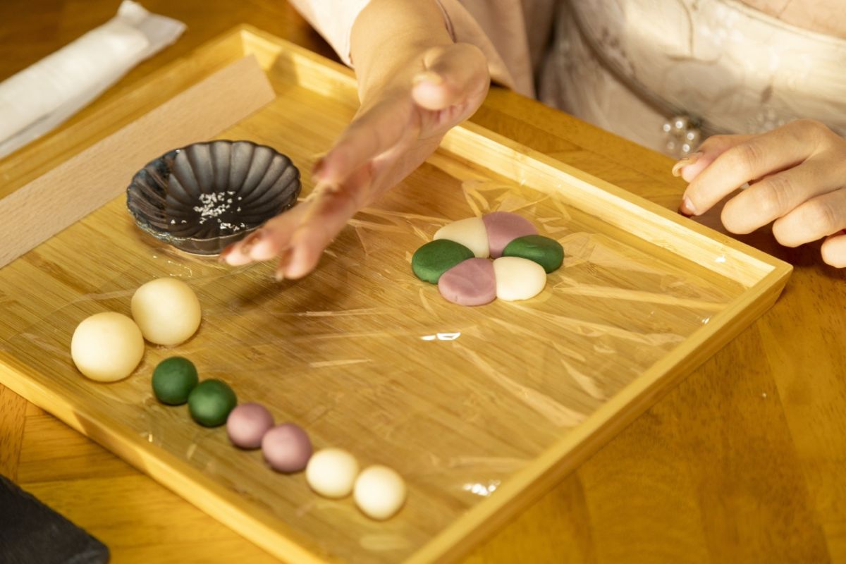 ねりきりのセットが用意されている状態でスタート