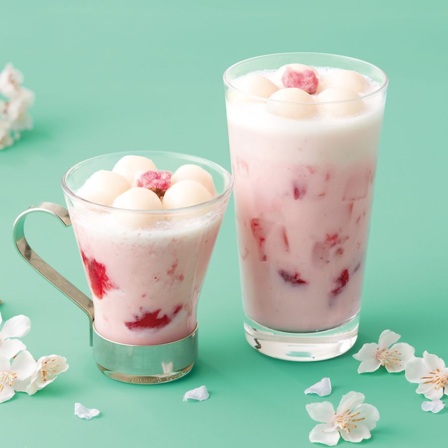 桜ストロベリー白玉ラテ　M：750円　L：850円