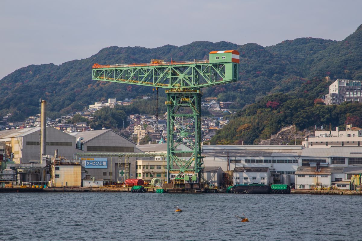 長崎県長崎市「三菱長崎造船所 ジャイアント・カンチレバークレーン」(施設内部は一般には非公開)撮影/前畑温子