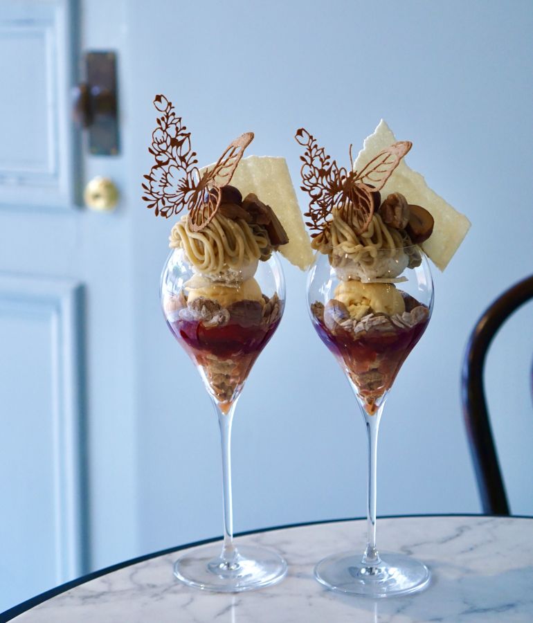 「深まる秋のマロンパフェ」1個 2700円　※現在は販売終了