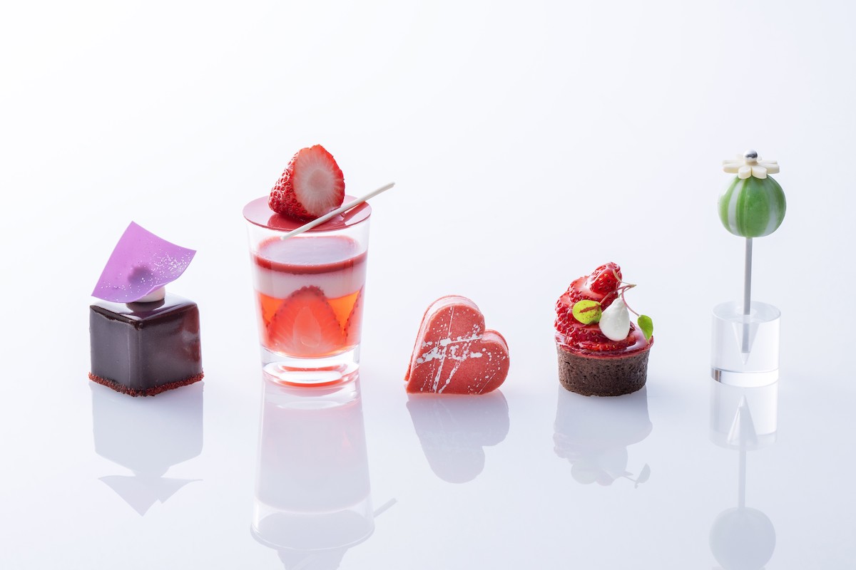 左から「キューブ」、「メルト」、「ハート」、「スパイラル」、「フラワー」  