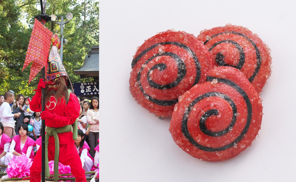 「龍王の舞（じょまいじょ）露払いと赤うず巻の姫かりん（赤うず巻）」450円