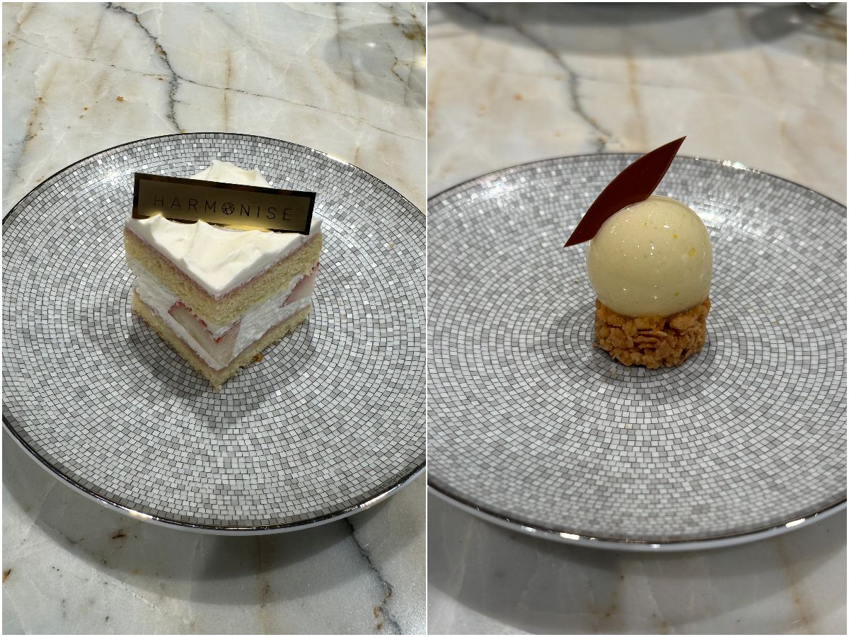 （写真左）「ショートケーキ」、（写真右）「柚子ホワイトチョコムース」