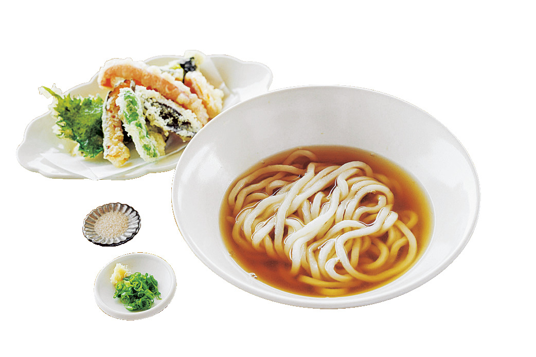 「ランチコース」では「天ぷらうどん」も選択できます