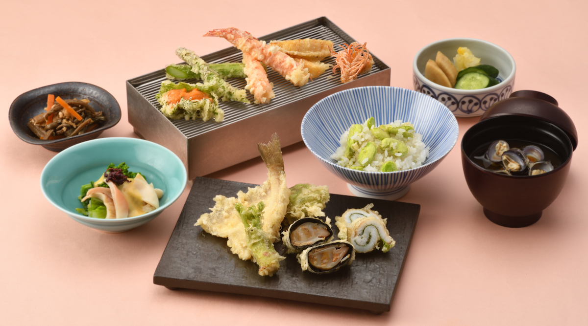 てんぷら山の上 Ginza [13F]「春のおすすめコース（ランチ限定）」1万8500円 ※5月31日まで（1日10食限定）