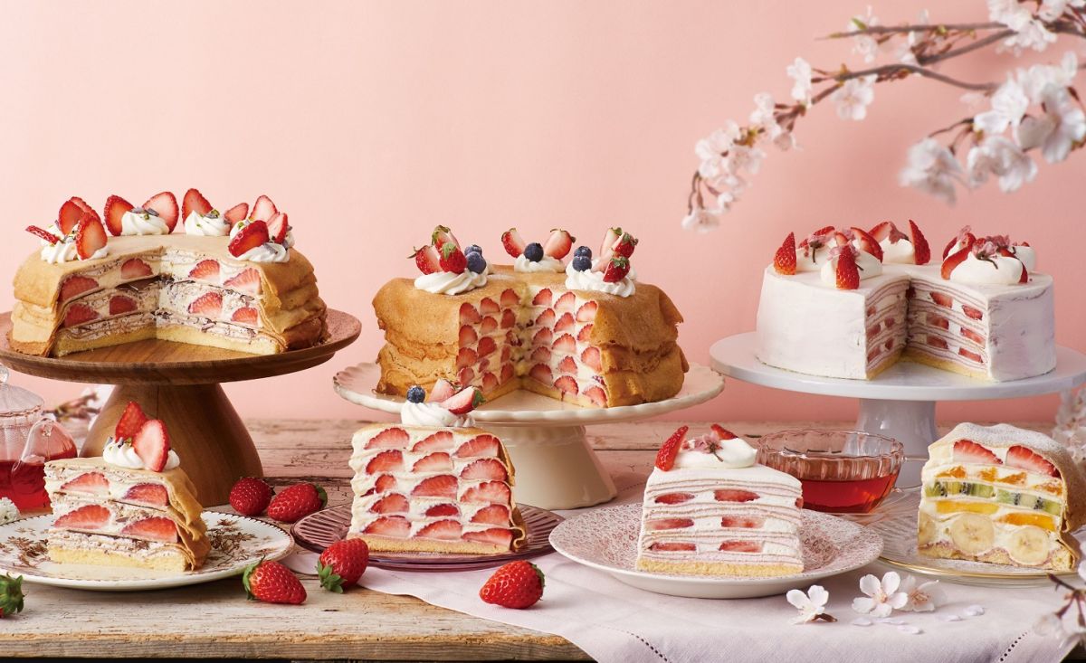 【Afternoon Tea LOVE&TABLE】春の訪れを感じるイチゴたっぷりの春限定ミルクレープが登場！