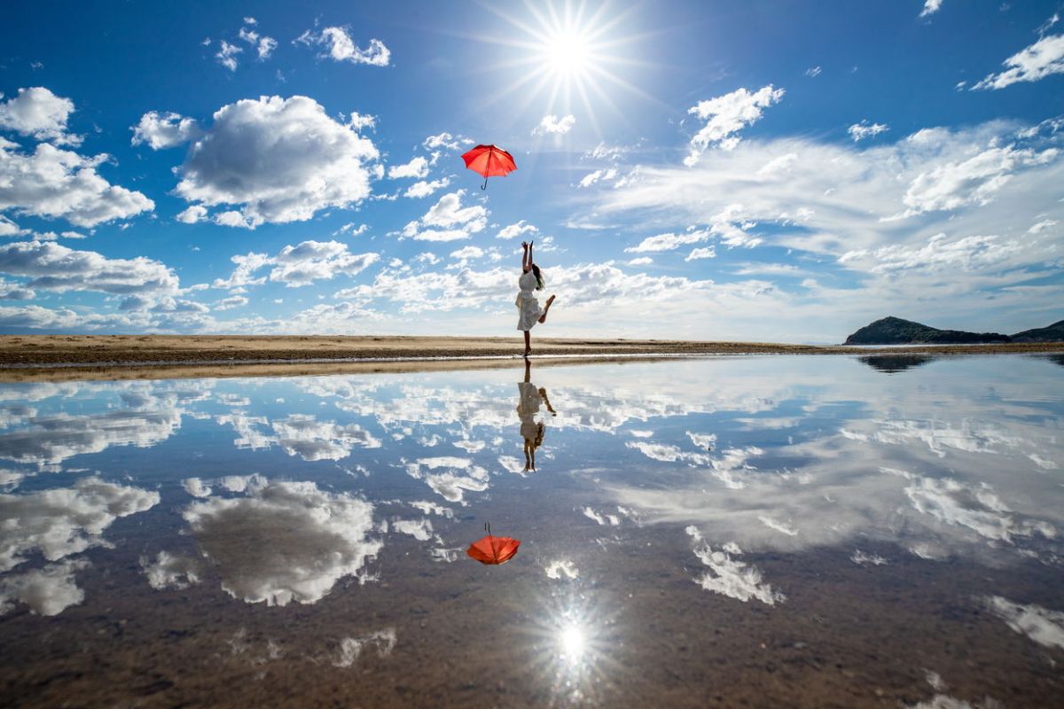 父母ヶ浜ウユニ塩湖を思わせる一枚