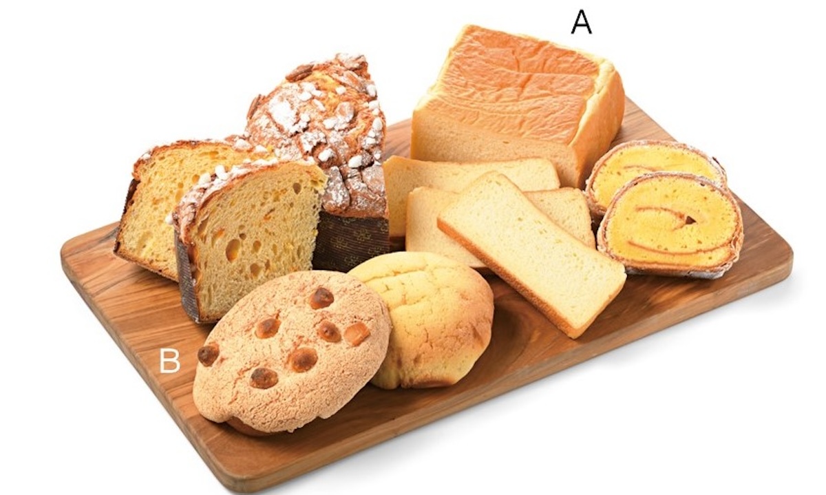 A「マスカルポーネ食パン」（1/2サイズ）453円、B「ザクザクマカデミア」(1個)324円/玉出木村屋