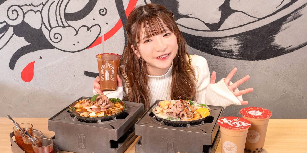 台湾一人鍋専門店「BOILING POINT 渋谷店」へ！花びらを散りばめたローズミルク鍋は必食♪【大食いアイドルもえのあずきの絶品グルメ78】