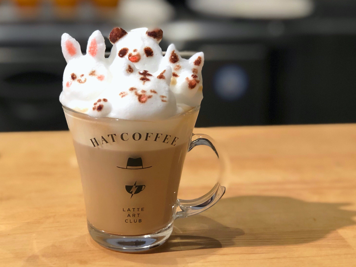 リクエストラテアート（3D）カフェラテ1200円