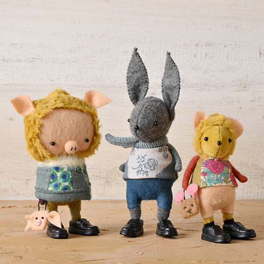 ＜スキッピティホップ＞「アニマルドール」（約16cm～20cm）各1万8700円  ※各1点限り