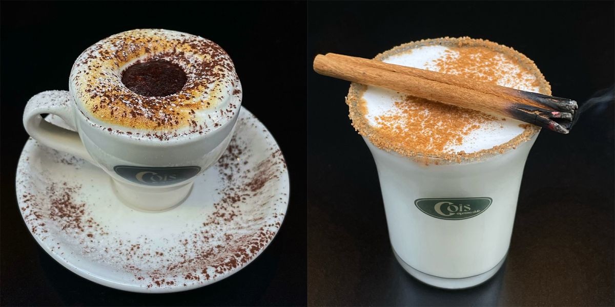 （左から）｢チョコプレッソ｣650円、「コイスミルク」650円