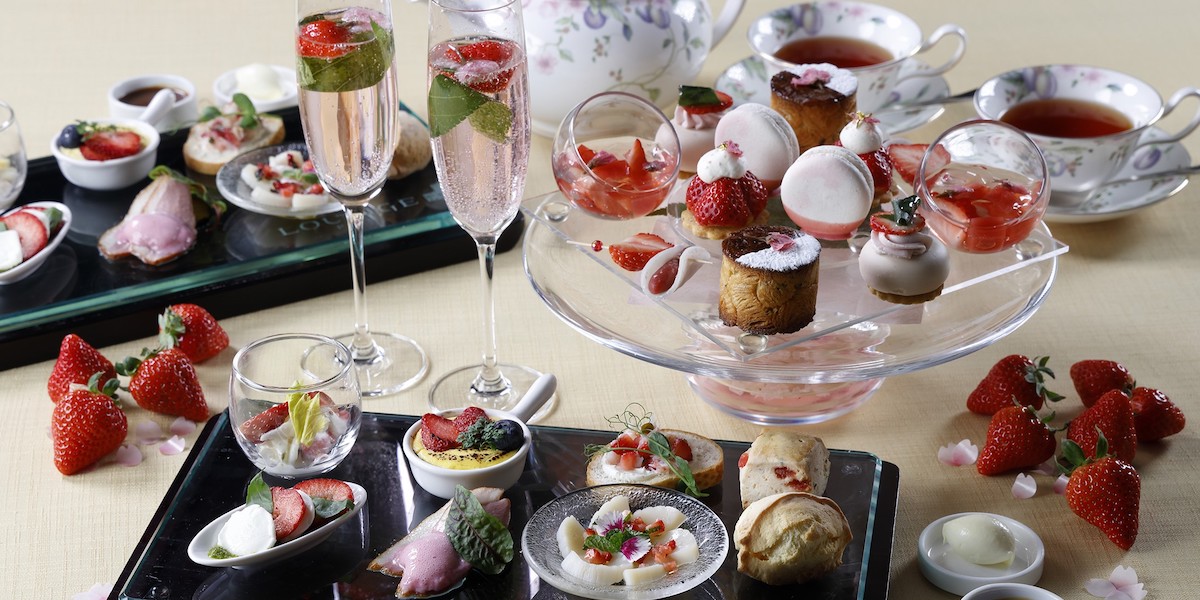 【大阪マリオット都ホテル】イチゴと桜を楽しむアフタヌーンティーとカクテル「いちご＆桜プロモーション」開催中！【2024年４月30日まで】