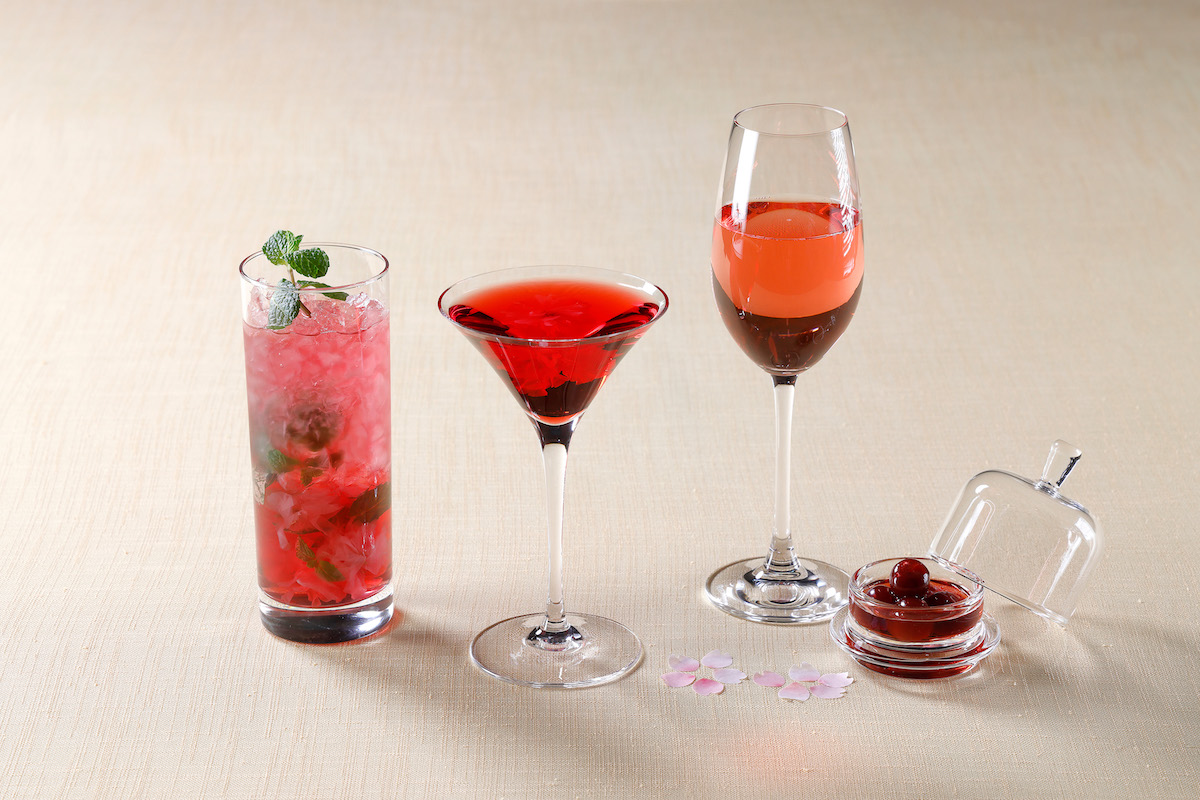 左から、「桜クーラー」、「桜舞」、「桜ロワイヤル」