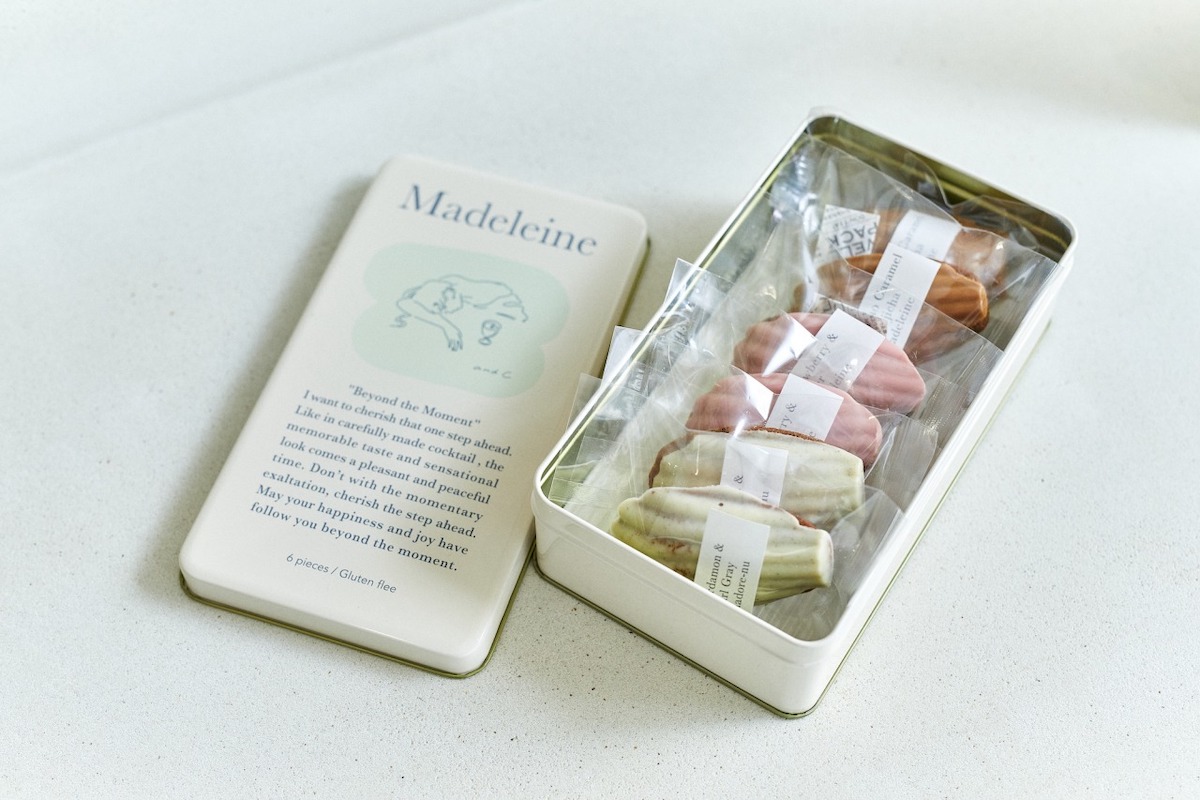 グルテンフリーマドレーヌ 1個253円 オリジナル缶入り（6個）2750円