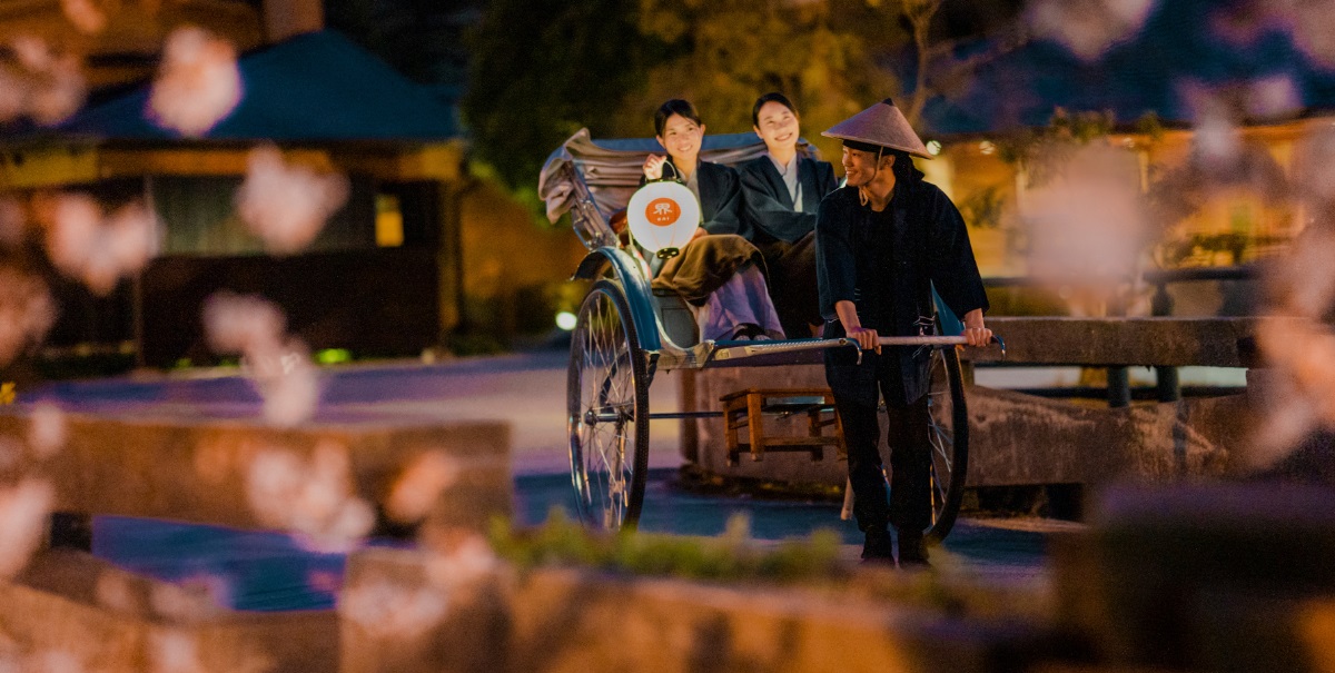 【残りわずか】「界 玉造」専用の人力車に乗って夜桜観賞も楽しめる宿泊プラン「桜舞うたまゆら滞在」｜2024年3月29日～4月4日