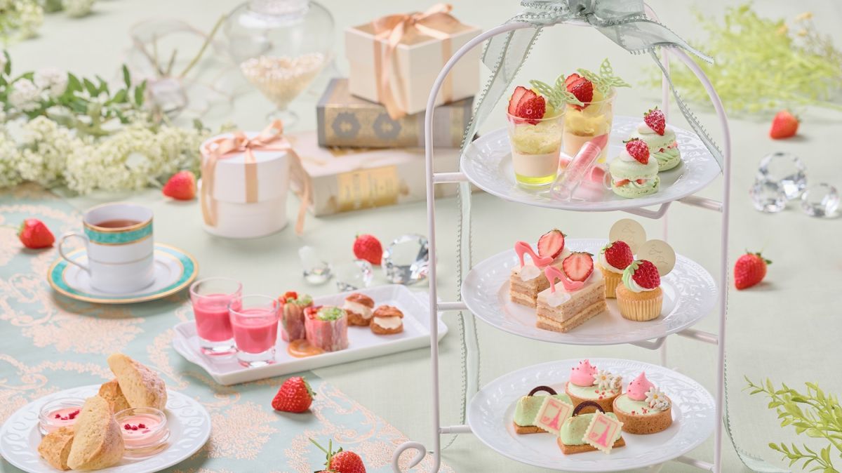 【リストランテ マンジャーレ ウォーターエッジ　YOKOHAMA】旬のイチゴとピスタチオグリーンの春色ハーモニー！「ストロベリー・アフタヌーンティー～Spring Garden～」