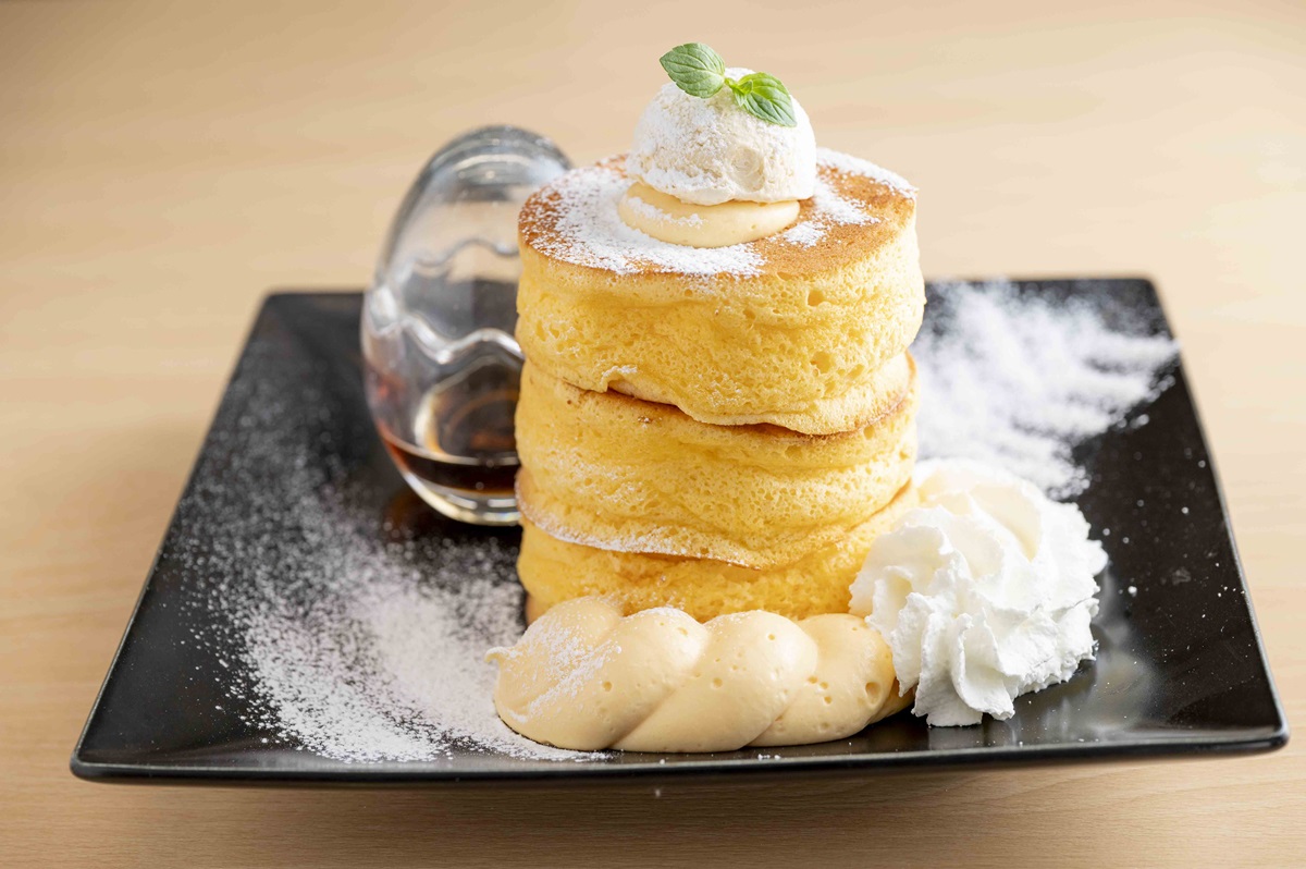 プレミアムパンケーキ1550円。夢みたいにふわっふわです