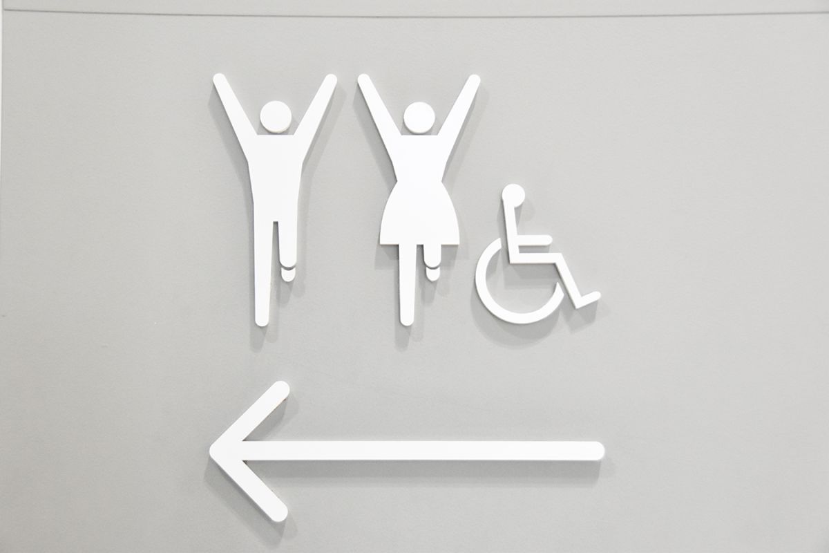 あっ、トイレマークも&hellip;グリコです!!