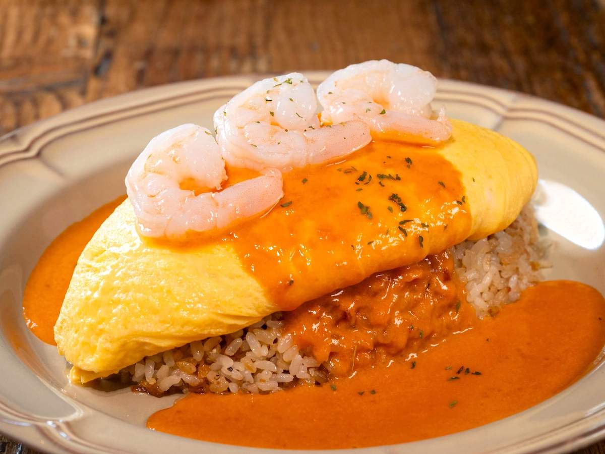 「海老のトマトクリームオムライス」 1518円