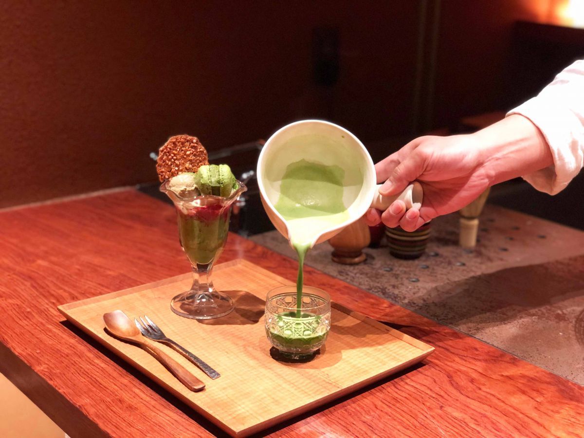 「抹茶パフェとシングルオリジン宇治抹茶」2800円