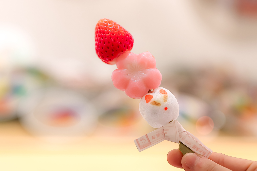 「くだもの串和菓子」イートイン509円、テイクアウト500円