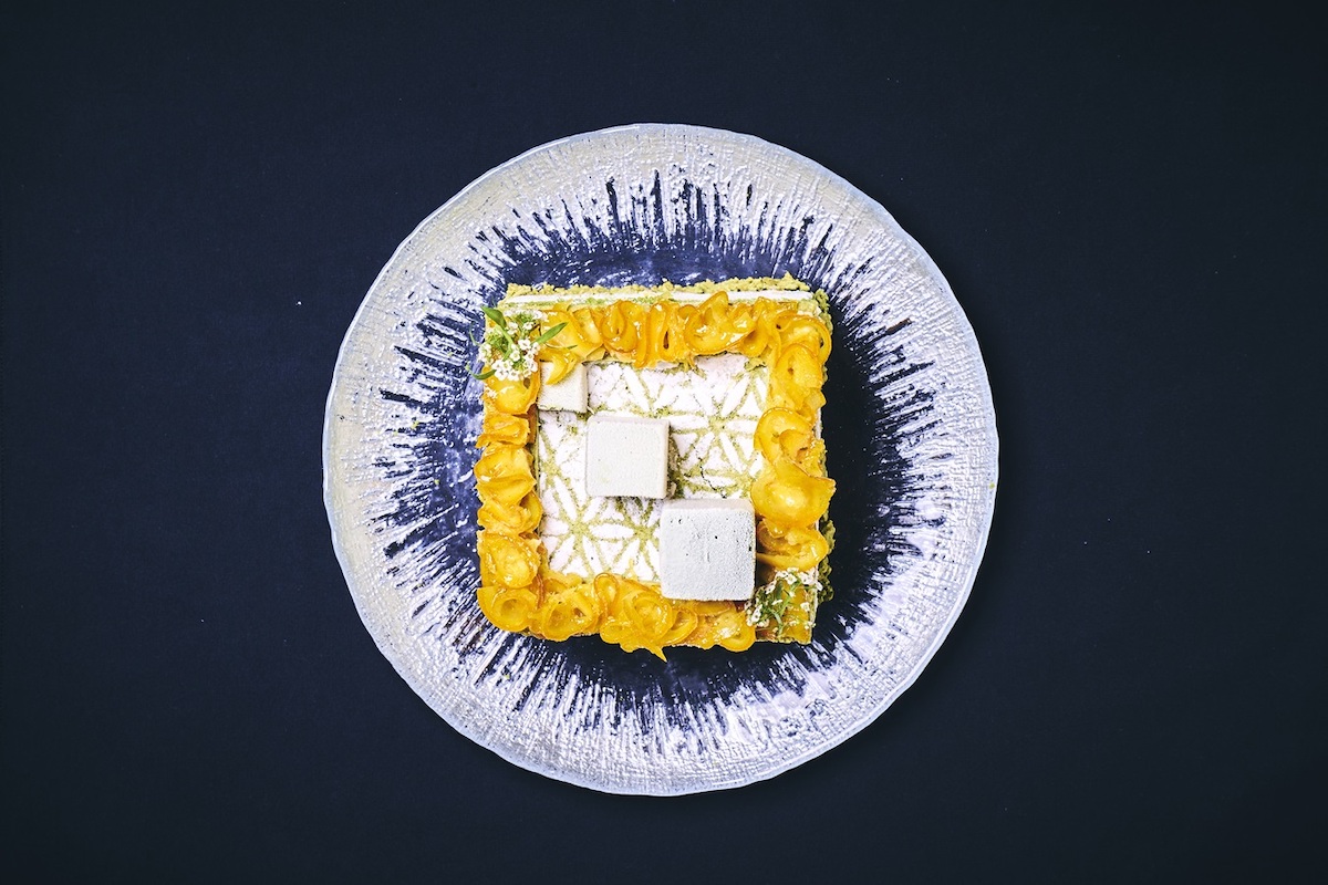 京抹茶を使用した「抹茶ノイリープラットの緑」7800円／©️ la patisserie de da~da