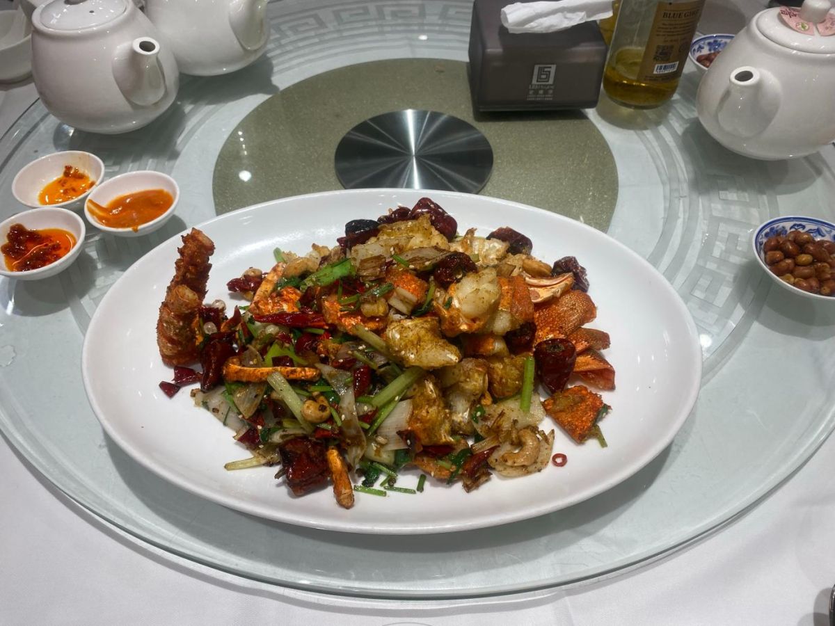 「辣子龍蝦丁」時価