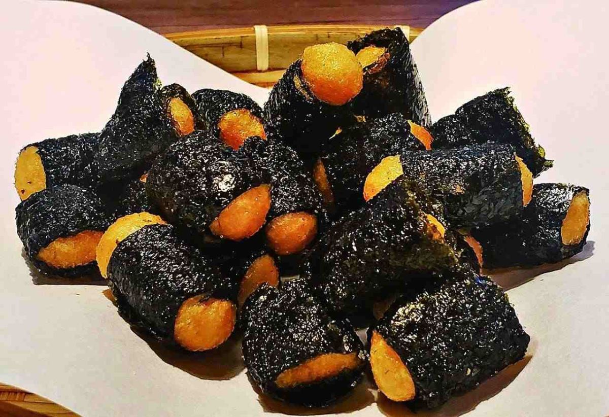 お山の食事 たきの家の自然薯の磯部揚げ950円