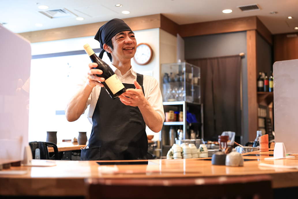 梅原店長。20年の本店勤務を経て、あべのハルカス店