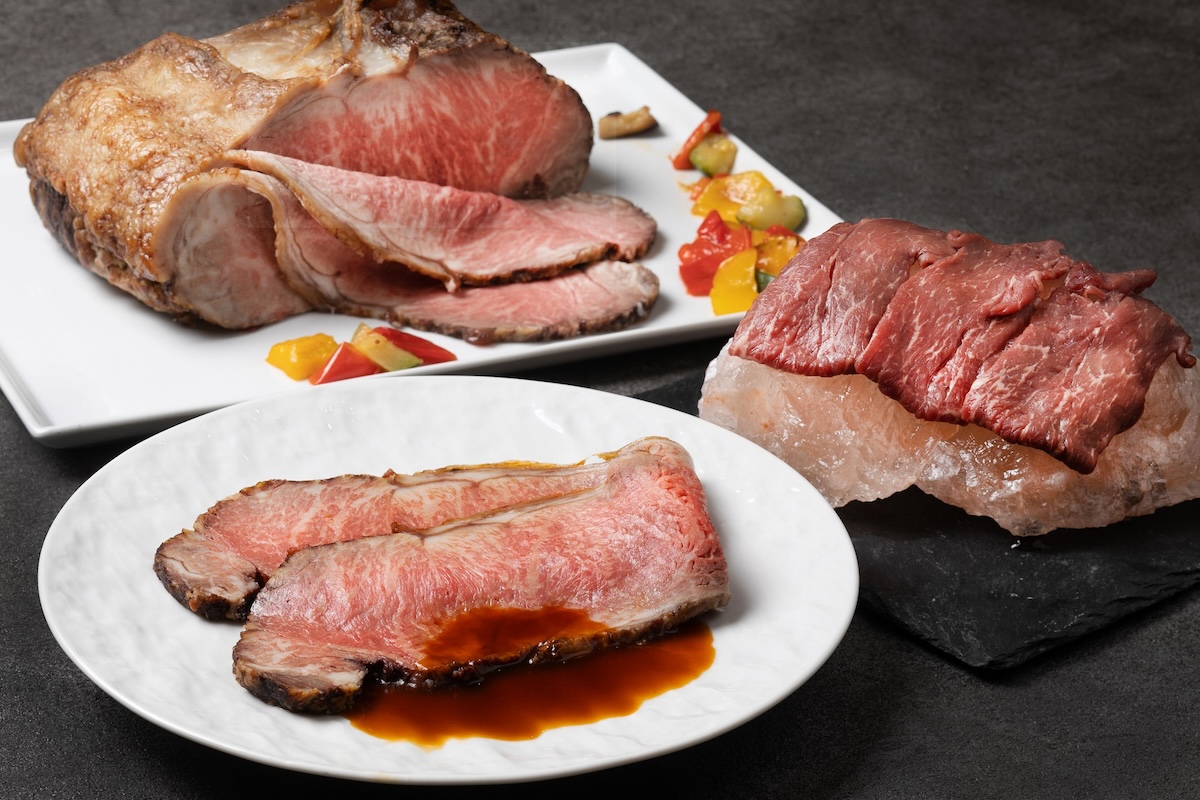 ランチブッフェ限定：「鉄板焼」と「ミニハンバーガー」(イメージ)