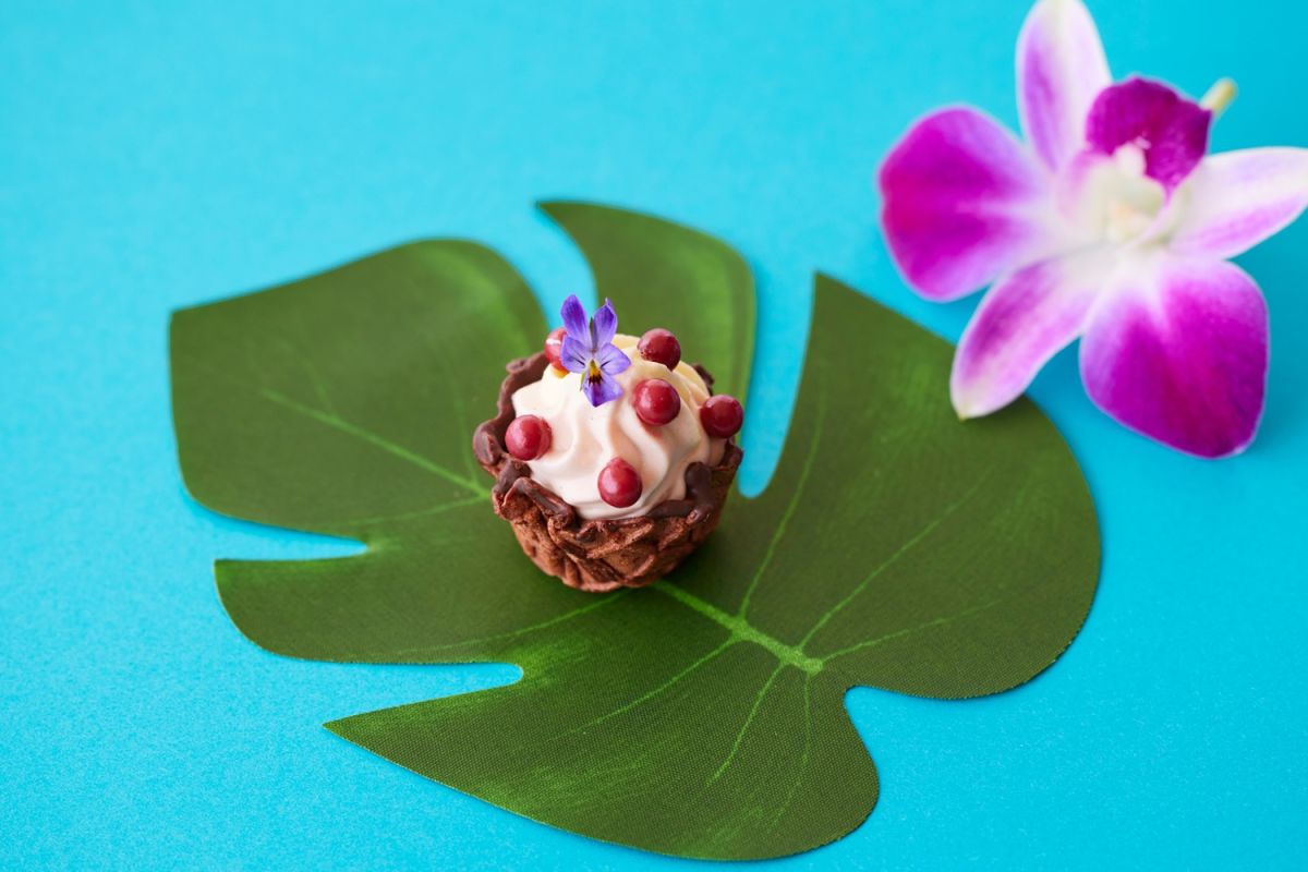 チョコレートワッフルバスケット＆ベリークリーム