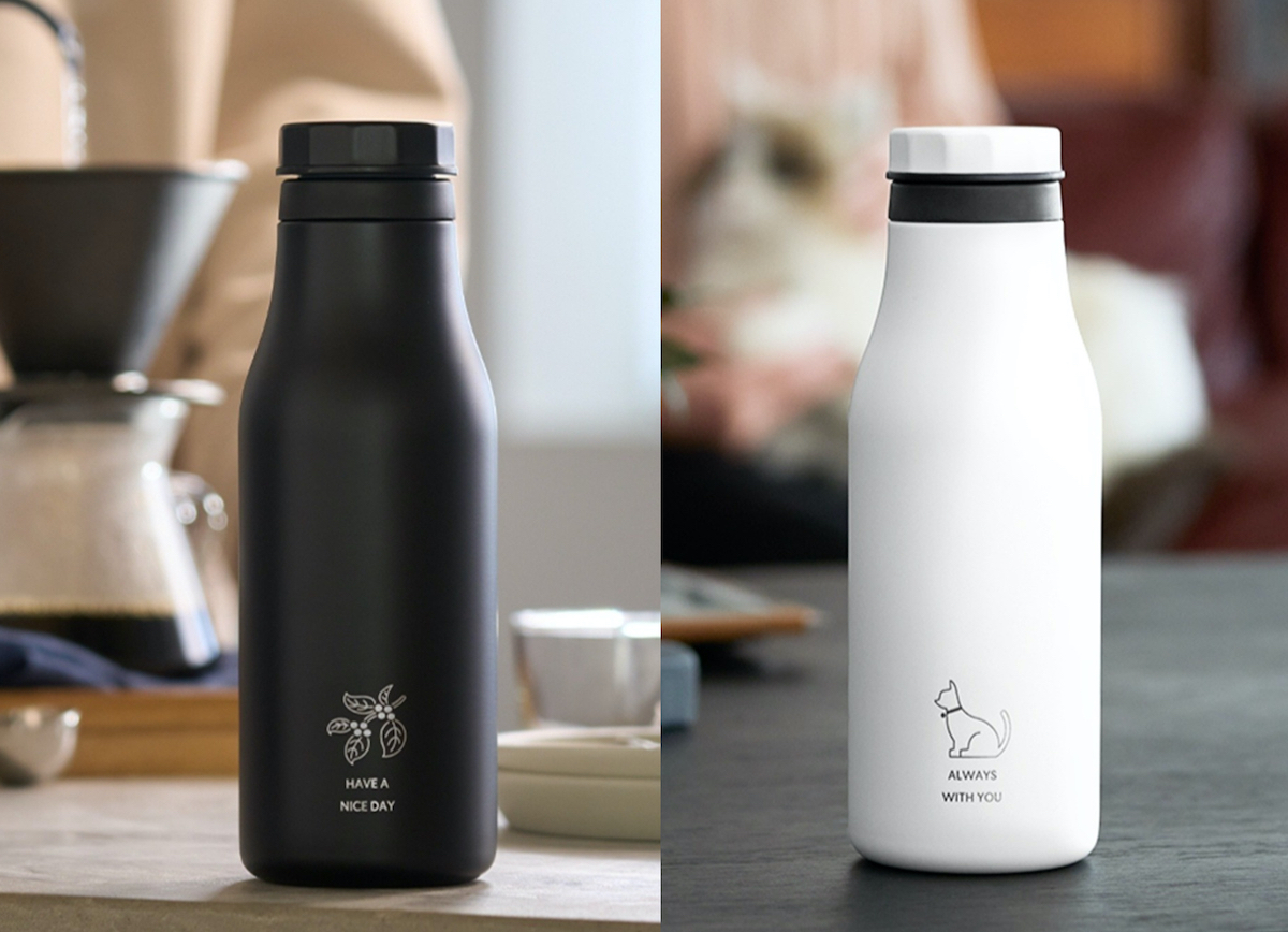 【mode!】Starbucks ステンレスロゴボトル マットネイビー×2 新品未使用☆ マットネイビー ステンレスロゴボトル 473ml