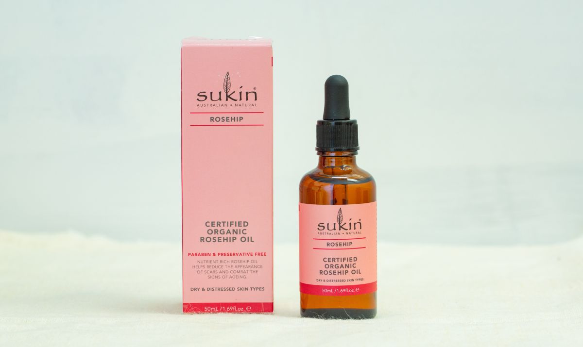 スーキンのローズヒップオイルA$29.99。ビタミンCたっぷり