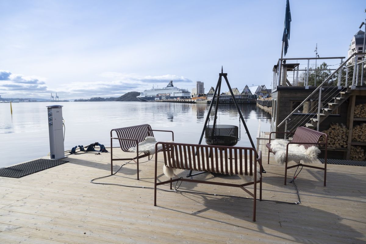 共用の外気浴スペースもあります