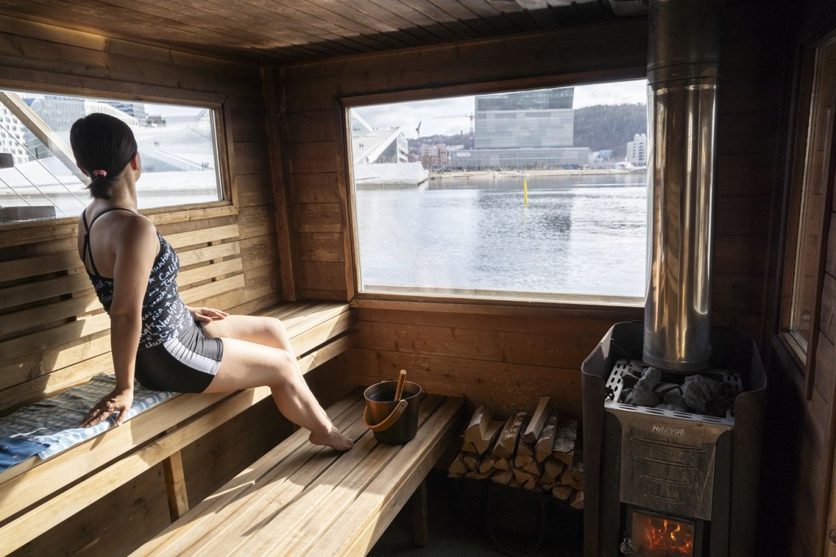 外の景色を見ながらリラックス！