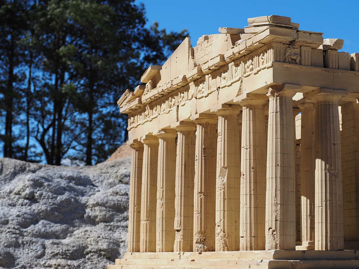 「東武ワールドスクウェア」のパルテノン神殿（ヨーロッパゾーン）